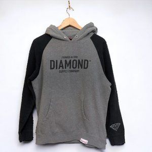 Diamond Supply Co. Mens Hoodie / Sweatshirt Grey and Black